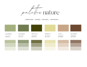 palette de couleurs naturelles